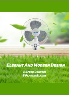 MODI 3 Speed Wall mounted Fan white  - Image 5