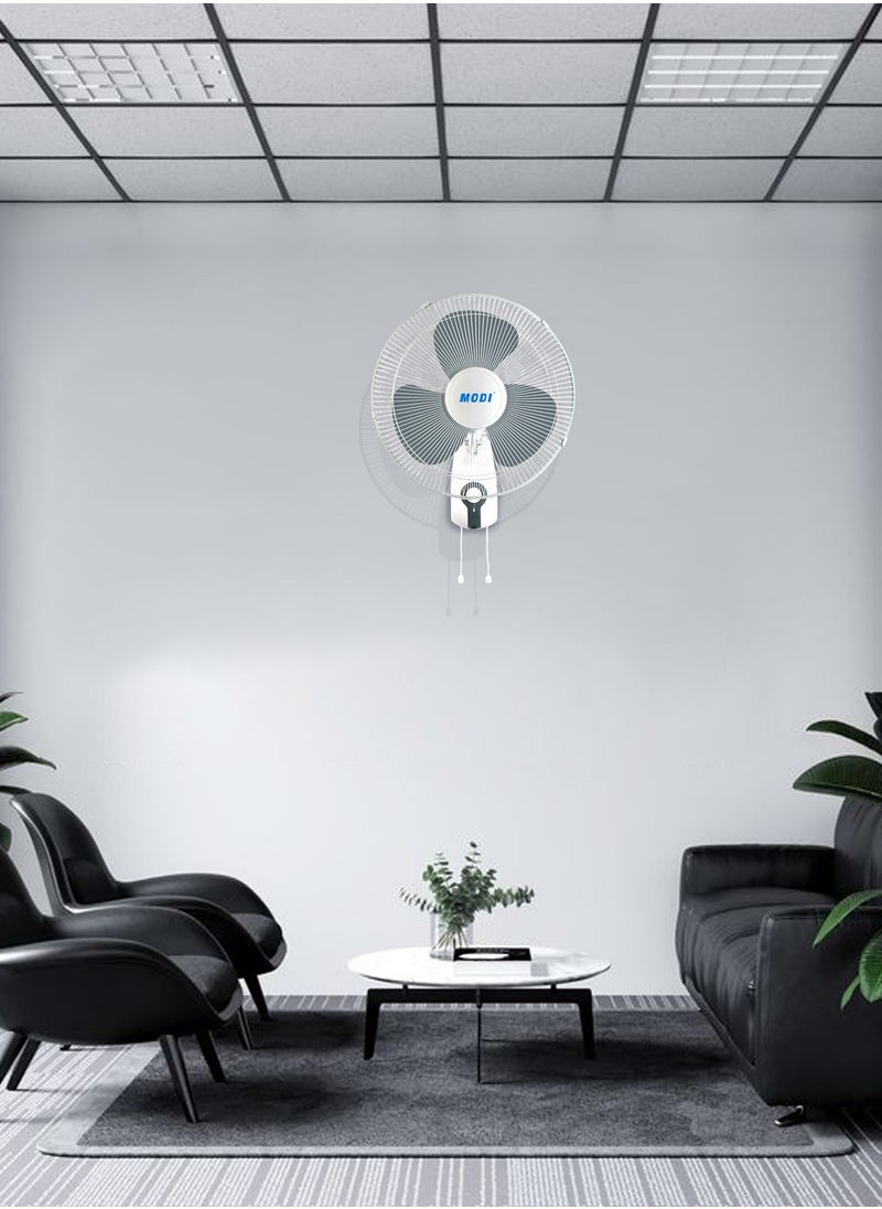 MODI 3 Speed Wall mounted Fan white  - Image 3