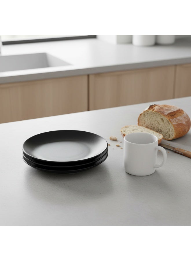 AKDC Black Matte Ceramic Fruit Plate 26.5cm – Premium Stoneware Serving Platter - Image 3