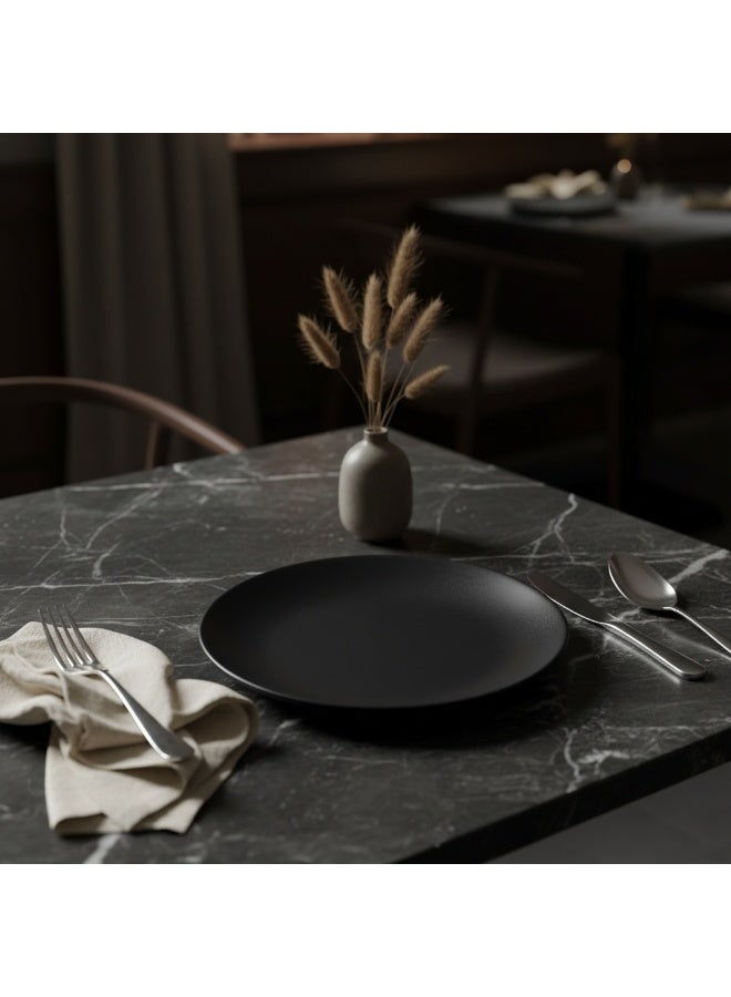 AKDC Black Matte Ceramic Fruit Plate 26.5cm – Premium Stoneware Serving Platter - Image 5