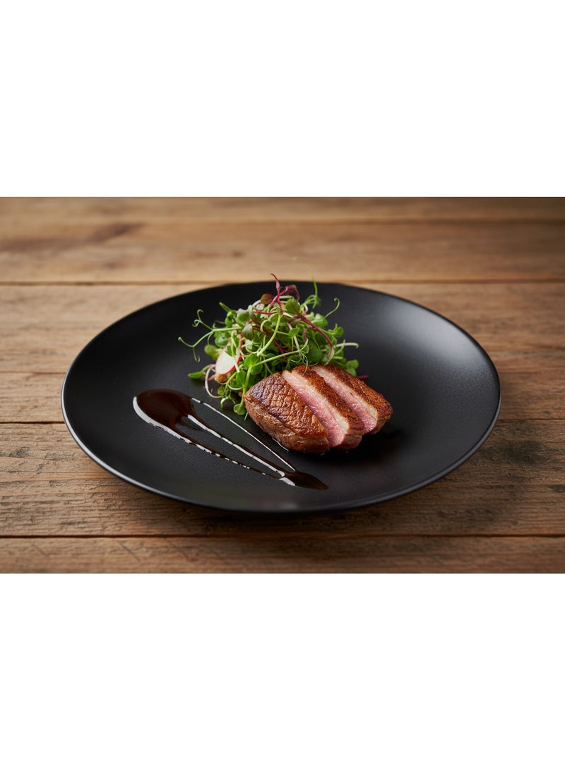AKDC Black Matte Ceramic Fruit Plate 26.5cm – Premium Stoneware Serving Platter - Image 4