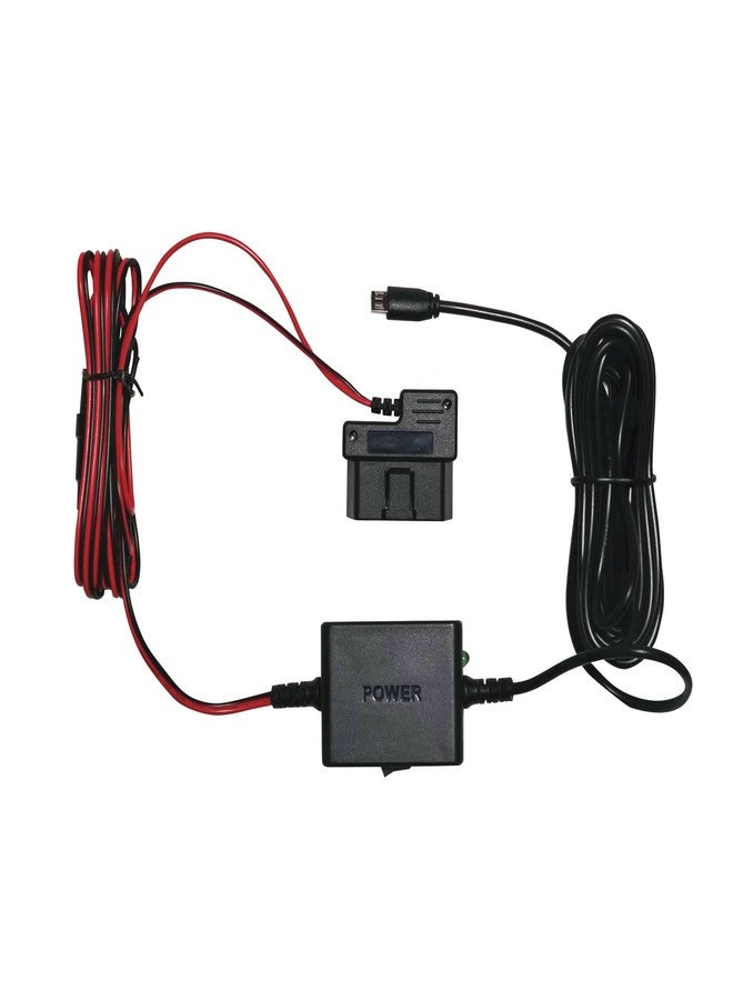 كوبرا طقم توصيل مباشر Cobra 2.5A مصمم خصيصًا لمنتجات Cobra و Drive HD: منفذ OBDII إلى Micro-USB، كابل بطول 15 قدمًا، إدارة ذكية للطاقة، يدعم وضع ركن السيارة وميزة كشف الحركة - Image 1