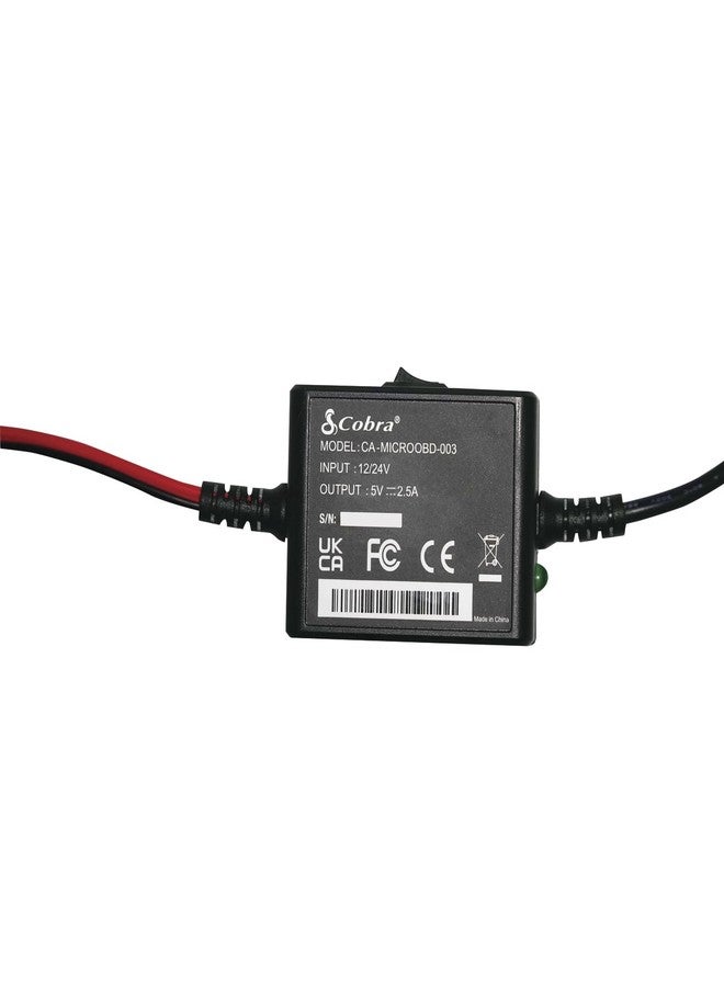 كوبرا طقم توصيل مباشر Cobra 2.5A مصمم خصيصًا لمنتجات Cobra و Drive HD: منفذ OBDII إلى Micro-USB، كابل بطول 15 قدمًا، إدارة ذكية للطاقة، يدعم وضع ركن السيارة وميزة كشف الحركة - Image 5