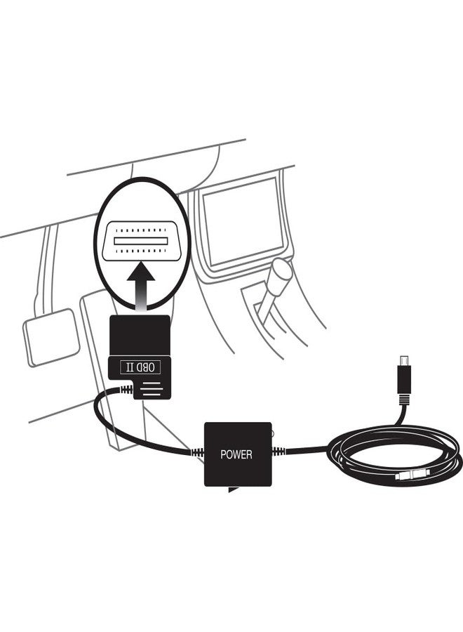 كوبرا طقم توصيل مباشر Cobra 2.5A مصمم خصيصًا لمنتجات Cobra و Drive HD: منفذ OBDII إلى Micro-USB، كابل بطول 15 قدمًا، إدارة ذكية للطاقة، يدعم وضع ركن السيارة وميزة كشف الحركة - Image 3