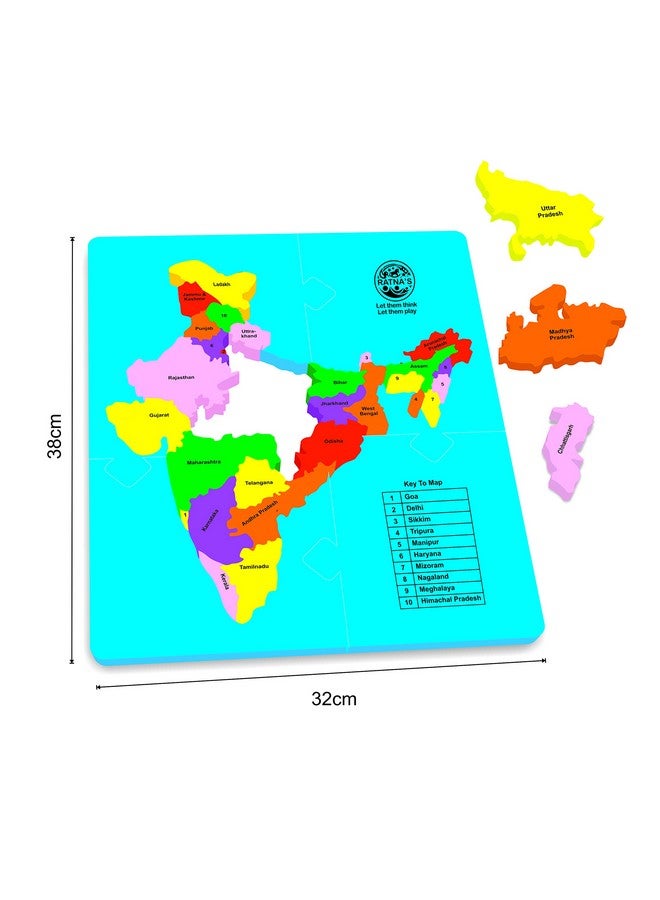 Ratna's Educational Jigsaw Puzzle Range for Kids (EVA India Map) - Image 2
