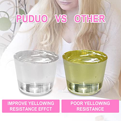 Puduo 32 OZ Epoxy Resin Clear for Resin Molds, Resin Epoxy Starter Kit, 2 Part Resin for for Jewelry- Including Resin and Hardener (Each 16OZ) with 4 pcs Measuring Cups, 3pcs Sticks, 1 Pair Glove… - Image 3