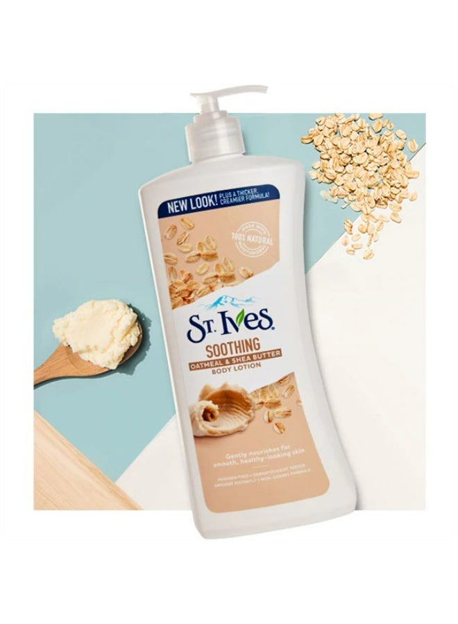 سانت آيفز لوشن الجسم المغذي والمهدئ بخلاصة الشوفان وزبدة الشيا، 621 مل - Image 1