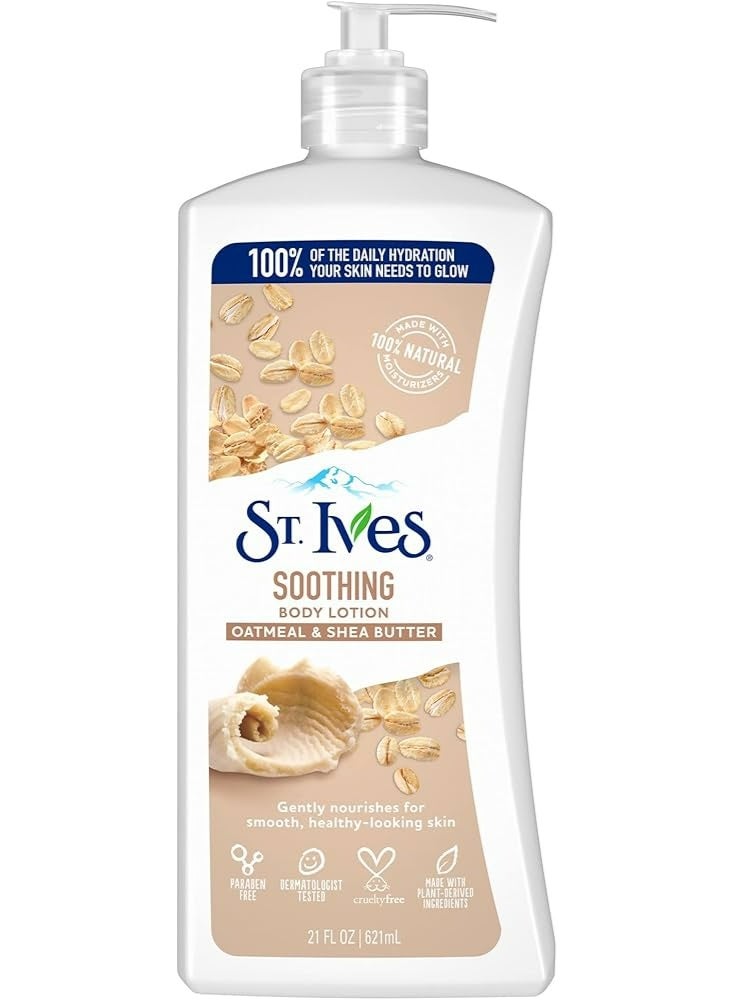 سانت آيفز لوشن الجسم المغذي والمهدئ بخلاصة الشوفان وزبدة الشيا، 621 مل - Image 2