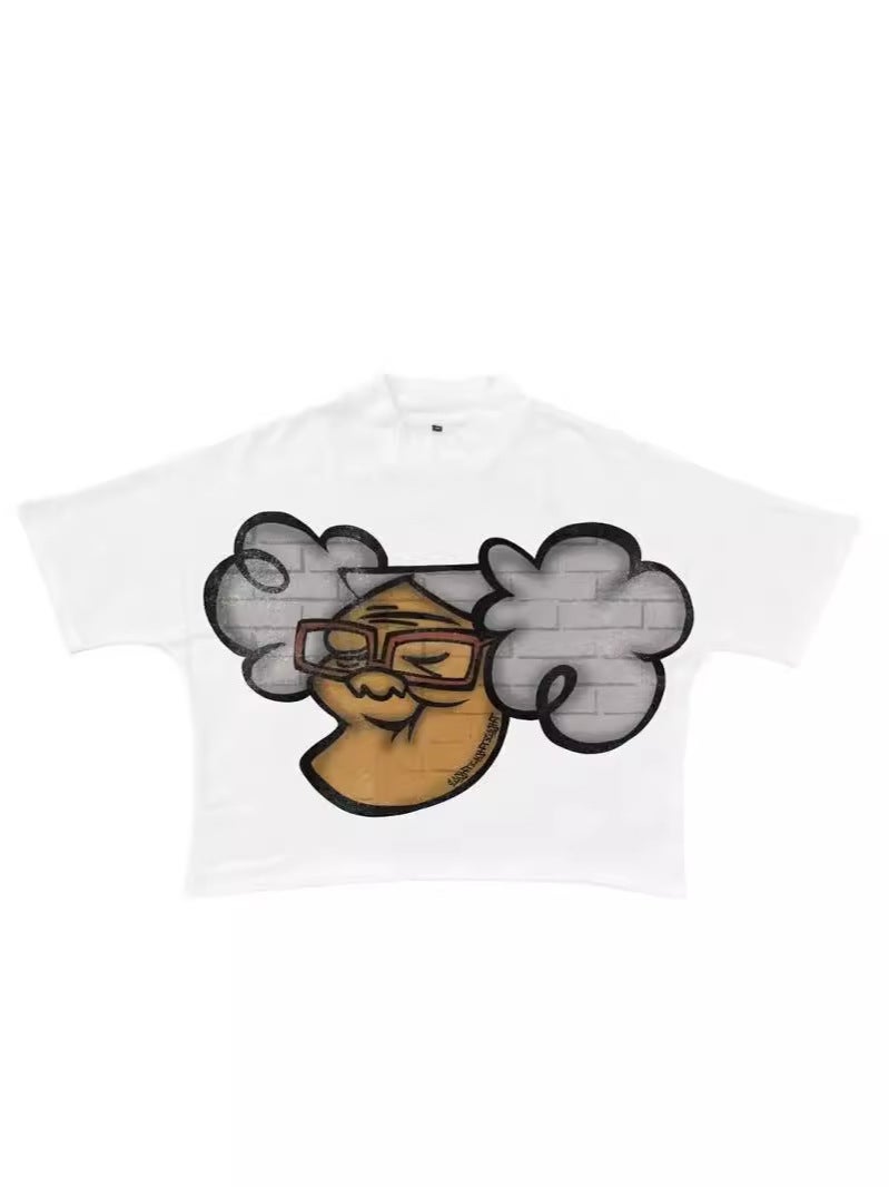Harajuku Retro Anime Graphic T-Shirt – Loose Fit Cotton Short Sleeve for Youth - Image 3