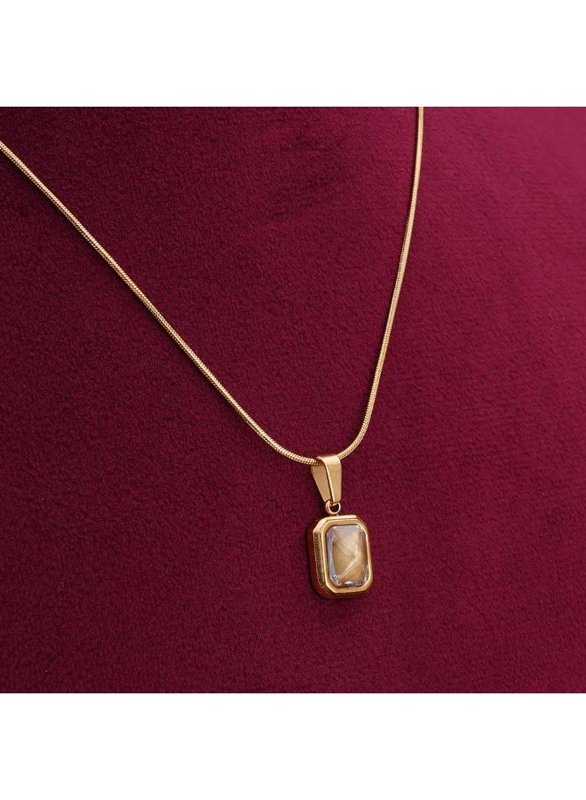 PALMONAS 18k Gold Tone Plated Everyday Exquisite Necklace for Women - Image 3