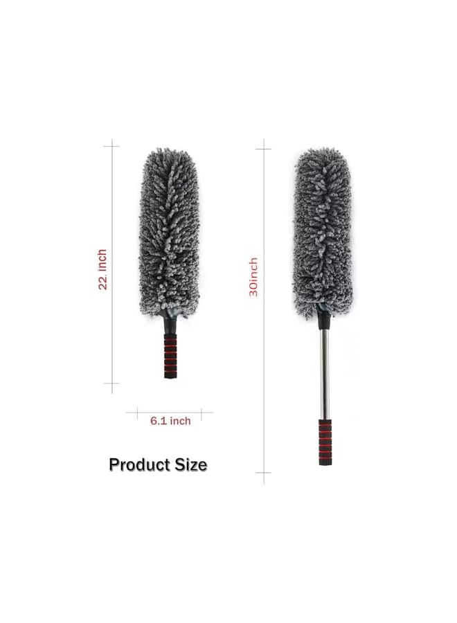 promass Microfiber Car Dashboard Duster – Retractable Dust Cleaning Brush with Long Extendable Handle for Car, Truck, SUV, RV and Motorcycle, Car Interior Exterior Accessories etc - Image 3