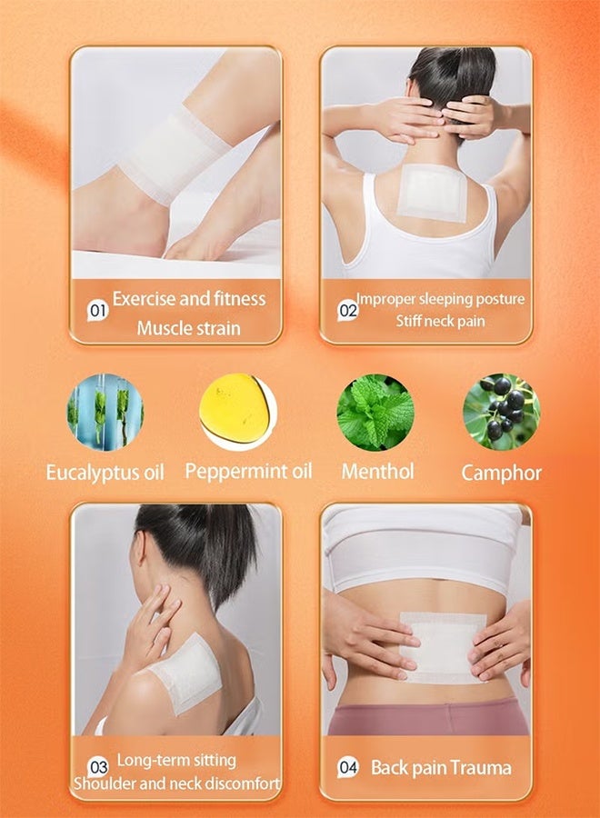 2 حزمة بلسم النمر الجص العلاجي، تخفيف الألم السريع مع الإحساس البارد، الإغاثة الموجهة للعضلات، المفاصل والفتحات -7 سم × 10 سم - Image 4