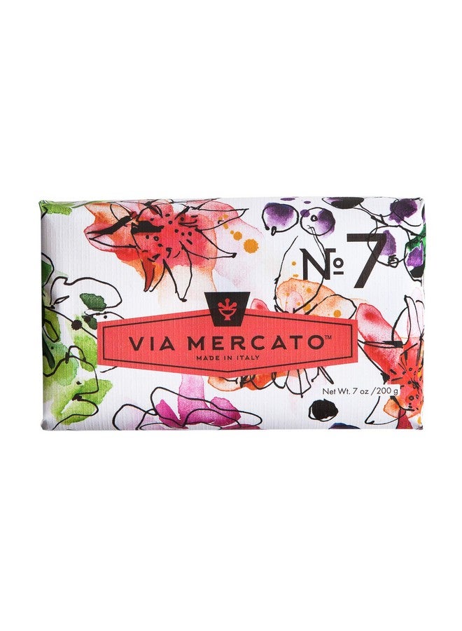 Via Mercato Italian Soap Bar (200 G) No. 7 Peach Fig Blossom & Rose  - Image 1