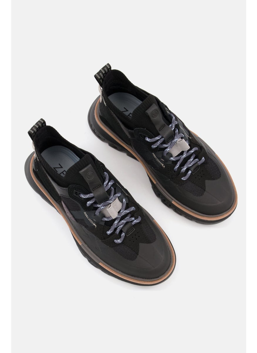 COLE HAAN - Women Wide Lace Up Sneaker Shoes, Black - Image 1
