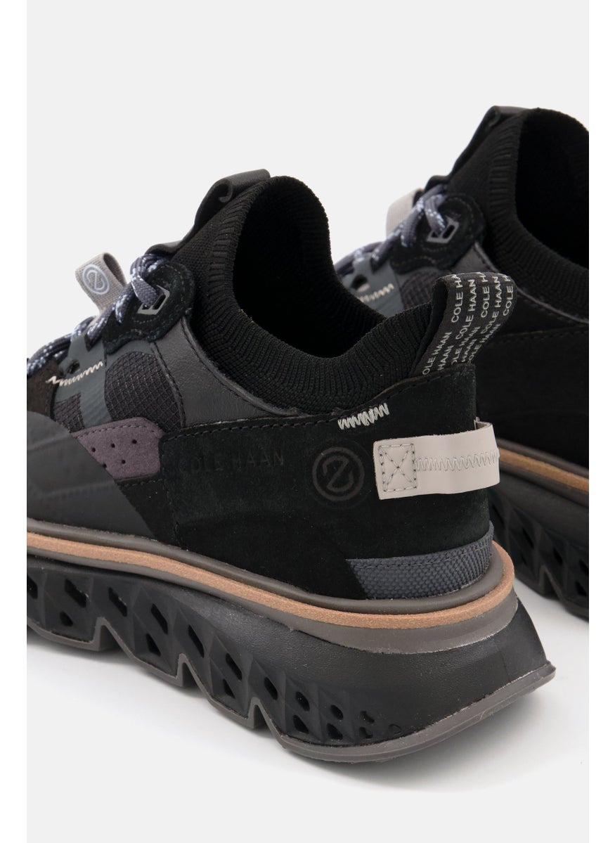 COLE HAAN - Women Wide Lace Up Sneaker Shoes, Black - Image 1