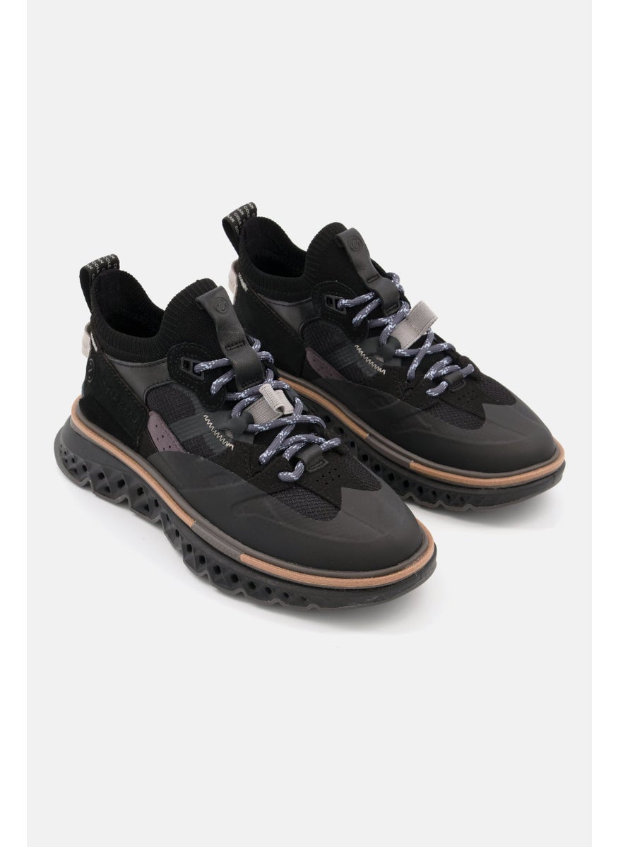 COLE HAAN - Women Wide Lace Up Sneaker Shoes, Black - Image 1