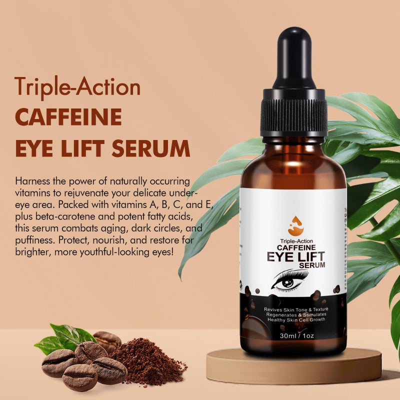 Mouis Caffeine Eye Serum + EGCG, Eye Serum for Dark Circles and Puffiness, Under Eye Serum Reduces Puffiness, Dark Circles, Under Eye Bags, Wrinkles and Fine Lines Around The Eyes, Under Eye Serum 30ml - Image 3