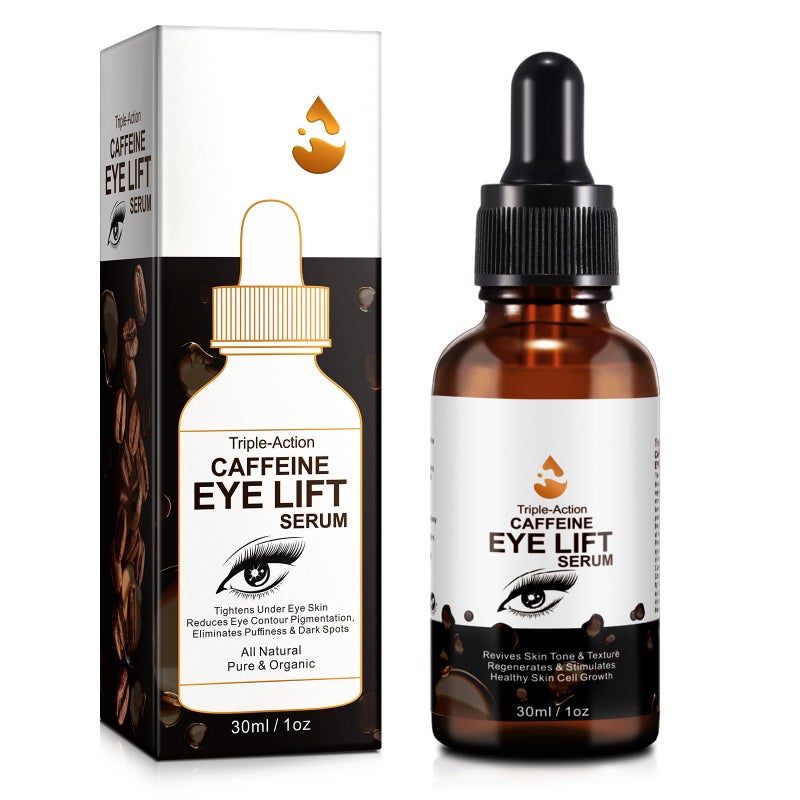 Mouis Caffeine Eye Serum + EGCG, Eye Serum for Dark Circles and Puffiness, Under Eye Serum Reduces Puffiness, Dark Circles, Under Eye Bags, Wrinkles and Fine Lines Around The Eyes, Under Eye Serum 30ml - Image 1