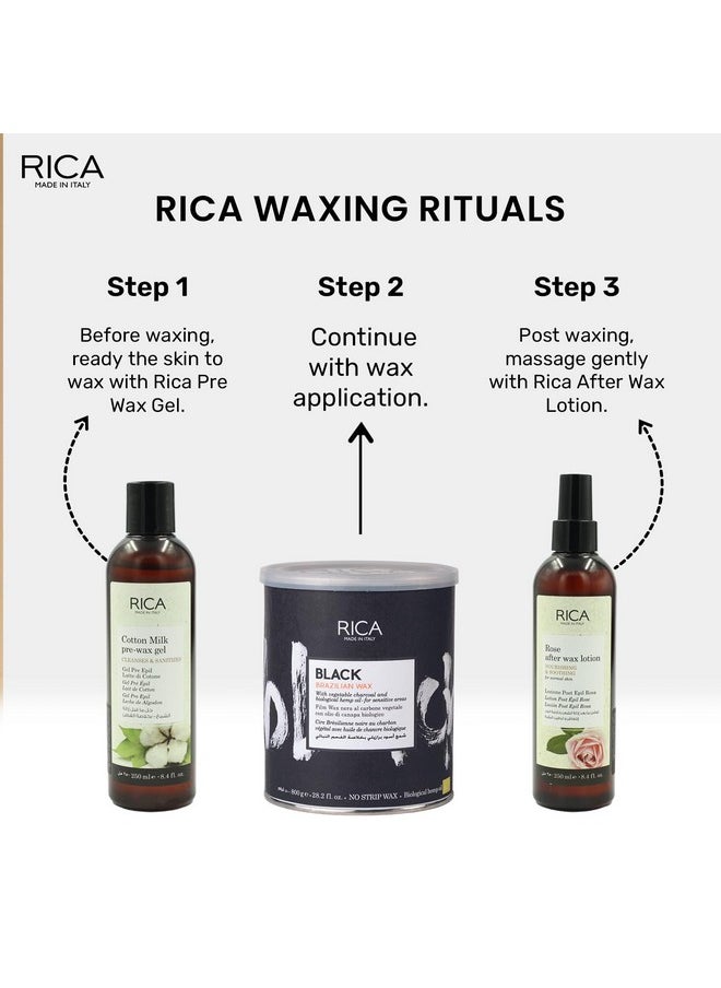 Rica Black Brazilian Stripless Painless Hair Removal Wax For Men & Women| Quick & Easy Tan Removal Waxing For Face, Armpit & Bikini Areas| 800 Gm, Pack Of 1  - Image 4