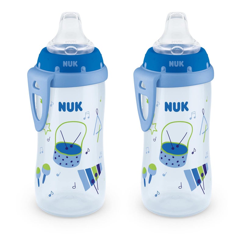 NUK Active Sippy Cup 10 oz 2 Pack 8 Months Blue