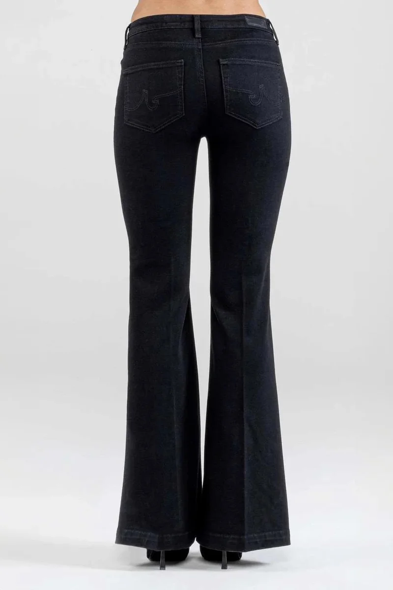 Ag Jeans Cropped Straight-Leg Dark Wash Jeans