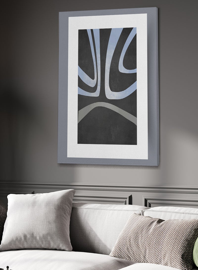 LOWHA Framed Canvas Wall Art Stretched Over Wooden Frame with Abstract Painting - Image 2