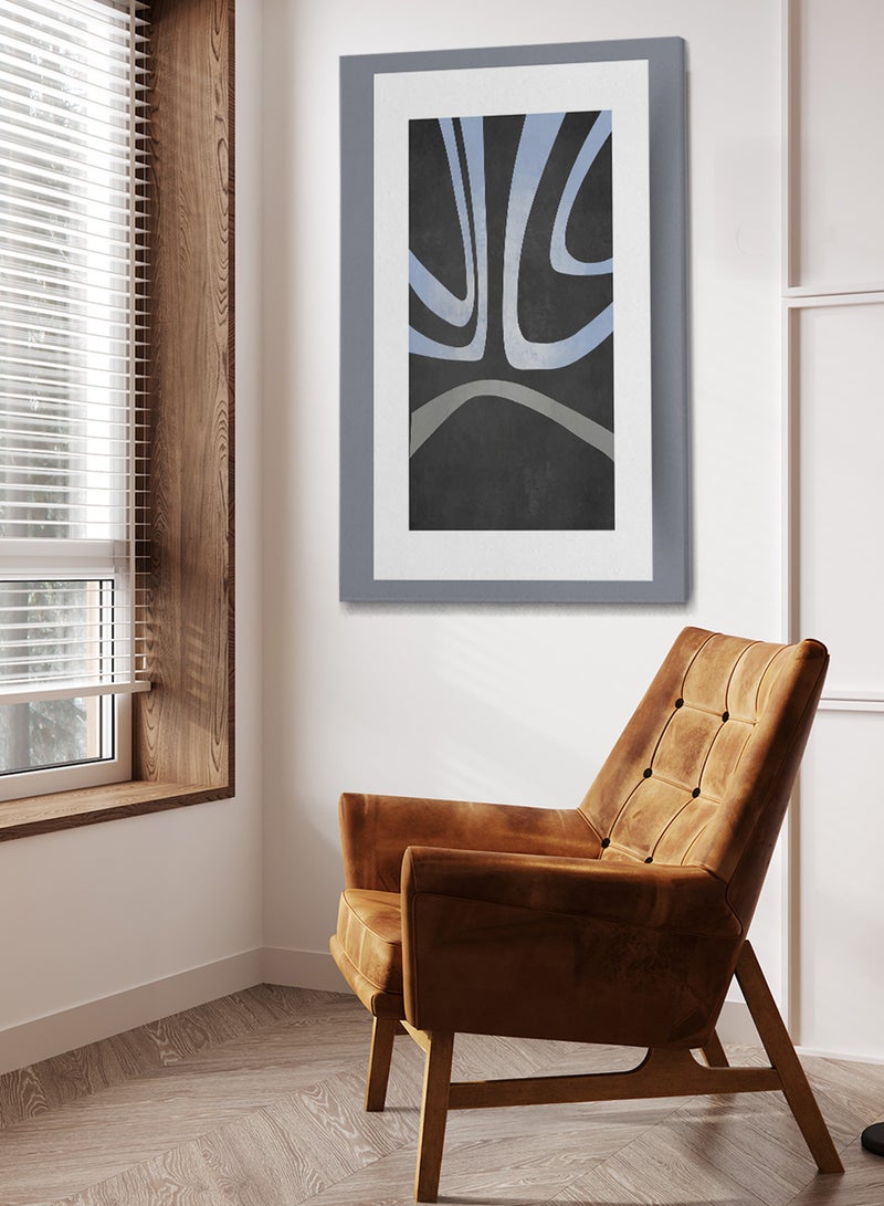 LOWHA Framed Canvas Wall Art Stretched Over Wooden Frame with Abstract Painting - Image 1