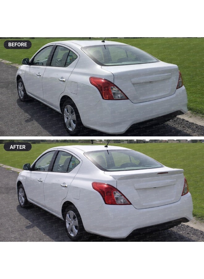 MOTOR FIT Gloss White Rear Trunk Spoiler for Nissan Sunny Sedan (2011–2026) | N17 N18 | Boot Lip Spoiler | No-Drill Installation - Image 1