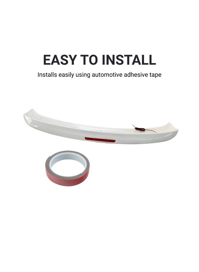 MOTOR FIT Gloss White Rear Trunk Spoiler for Nissan Sunny Sedan (2011–2026) | N17 N18 | Boot Lip Spoiler | No-Drill Installation - Image 5