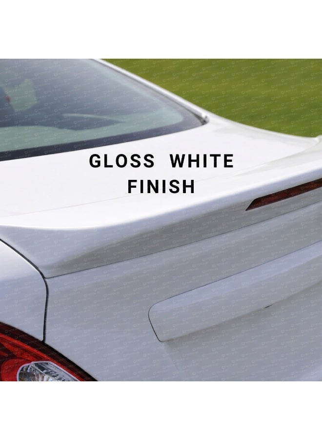MOTOR FIT Gloss White Rear Trunk Spoiler for Nissan Sunny Sedan (2011–2026) | N17 N18 | Boot Lip Spoiler | No-Drill Installation - Image 4