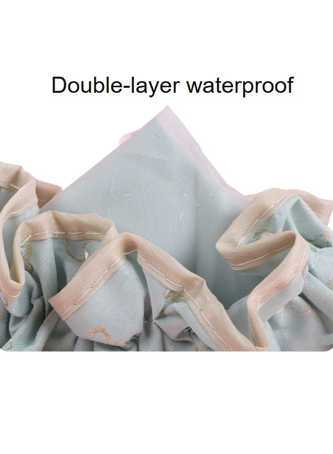 Happy D Ladies' and girls' 4-piece set of shower caps, reusable waterproof shower caps, double-layer waterproof, perfectly protect hair and provide ultimate comfort - Image 4