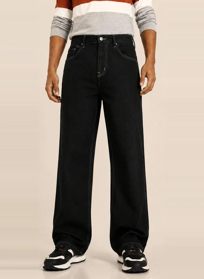 Take Two Men Baggy Fit Low Rise Jeans By Falcon