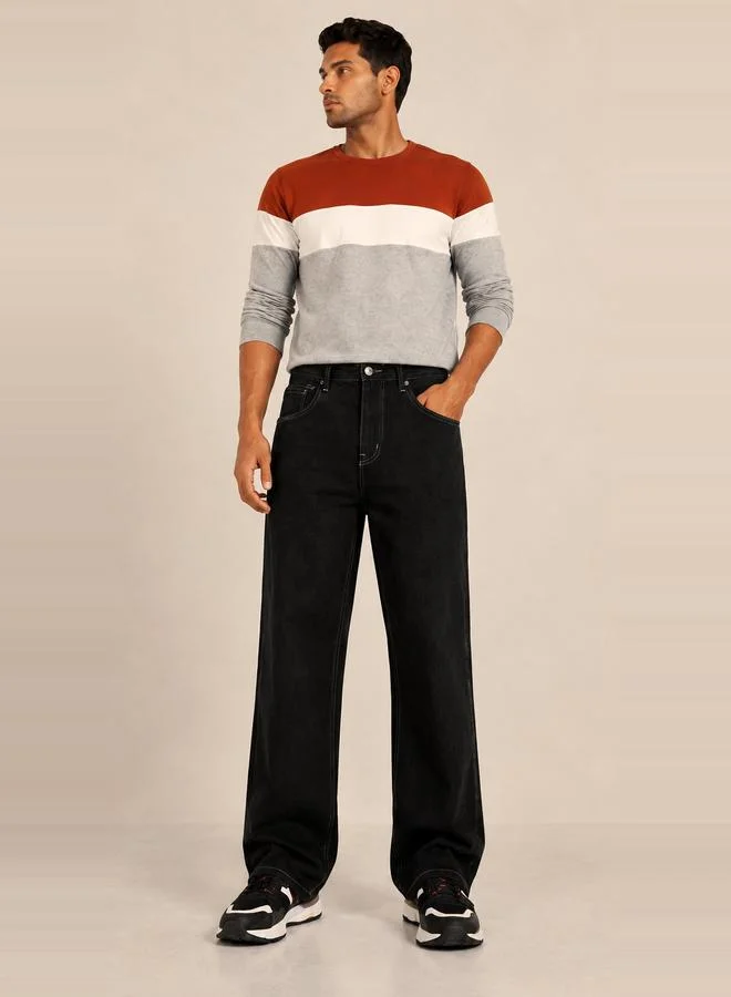 Take Two Men Baggy Fit Low Rise Jeans By Falcon