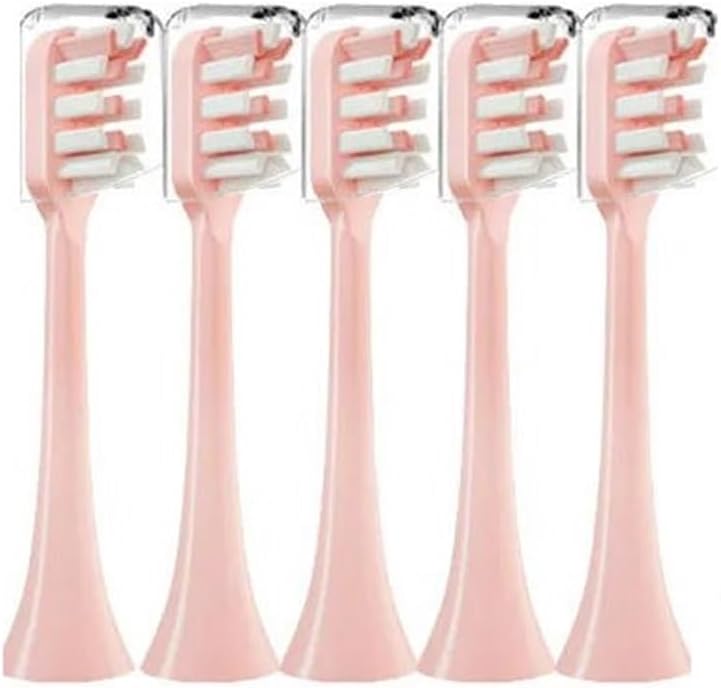 Replacement Brush Heads， Compatible for X3 X5 V1 X3U 5-10pcs Bristle Electric Toothbrush Sealed Packed(5pink) - Image 1