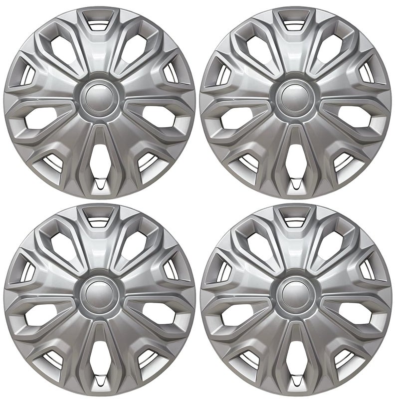 HubStar Hubcap Replacement for Ford Transit 150 250 and 350 20152024 16inch OriginalStyle Replica with HeavyDuty Clips Silver 4 Pieces