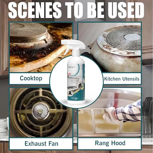 DS CARE Multipurpose Kitchen Cleaner, Heavy-Duty Degreaser Spray for Removing Grease, Soot and Residue, Non-Toxic Formula, Safe for All Surfaces, 500 ml by UNIDSC - Image 4