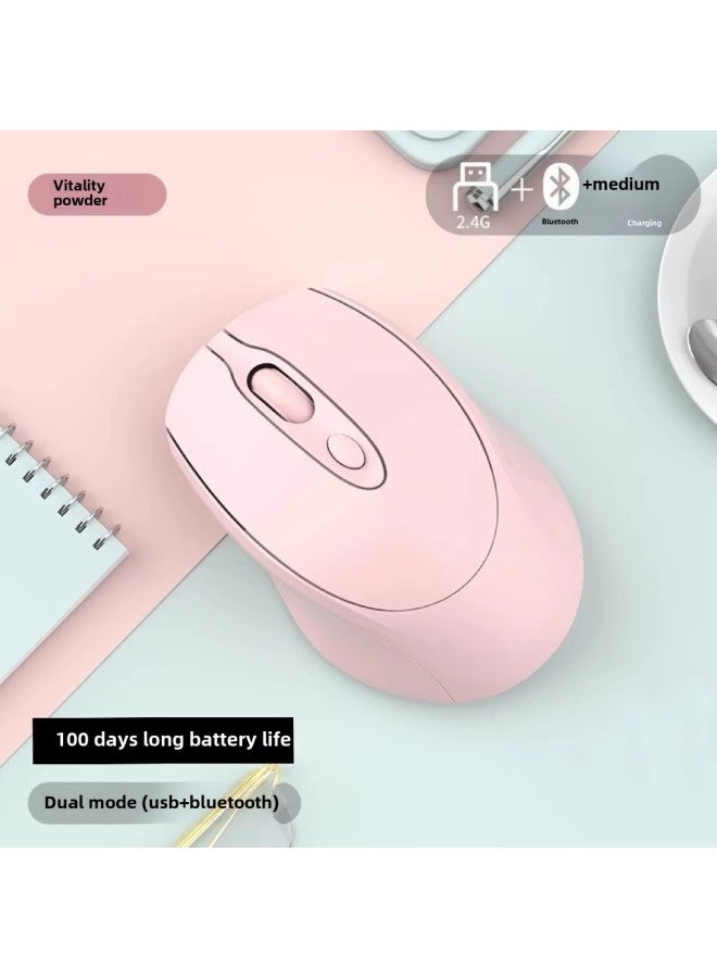 YUSHEDA Wireless Mouse For Girls Office Quiet Silent Charging For Asus HP Lenovo Dell Computer-Specifications: Dual Mode + Charging Battery Life 100 Days And 0 Days  - Image 1