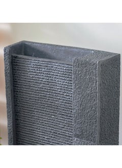 DANUBE HOME Lunar Fountain Made of Polyresin Natural Flowing Water Meditation Modern Design Zen Water Falls Decor For Home Office | Decorative Outdoor Fountain Floor Standing Design Outdoor Decor For Garden Patio Backyard  - Image 2