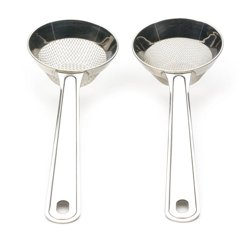 RSVP International RSVP International Endurance Kitchen Collection Stainless Steel Flour Sift Dishwasher Safe Mini Sifter Set Fine  Course 2 Piece 