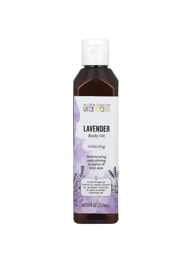Aura Cacia, Body Oil, Lavender, 8 fl oz (237 ml) - Image 1
