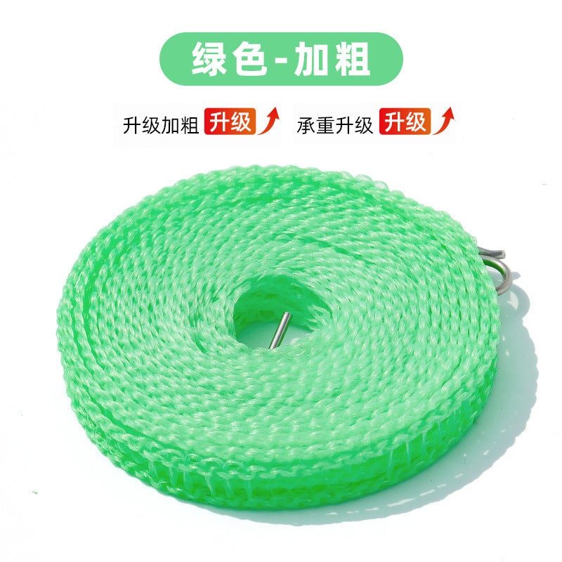 Anti-Slip Windproof Fence-Style Drying Line 5m Green 