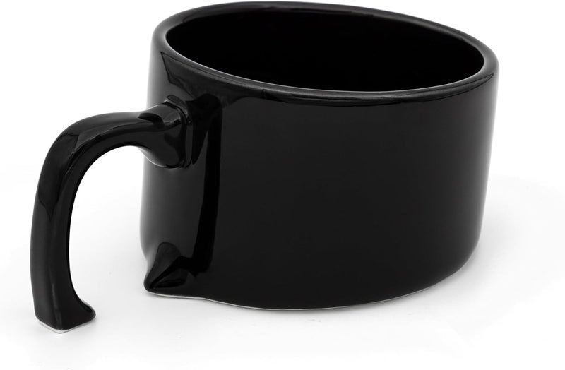 TG 2 pcs Premium Ceramic Sinking Mugs Funny Unique Gift For Women and Men Coffee Cup Gifts Tea Mug Gifts Sinks into Tabletop Black or White For Parties and Everyday Use Black - Image 3