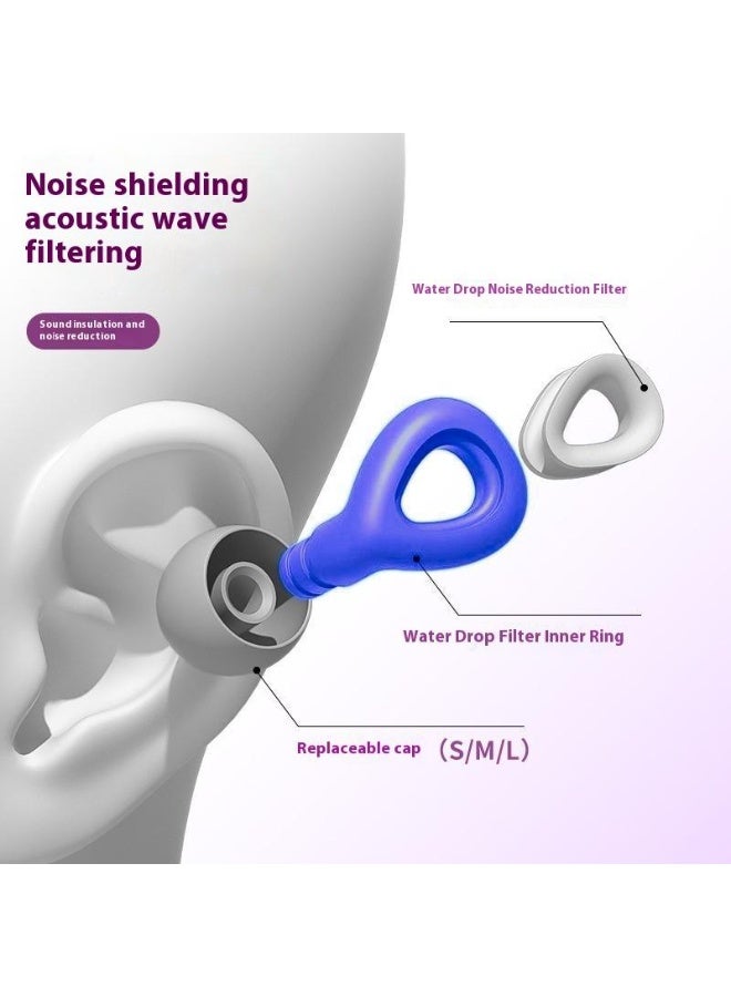 Healife Water Drop Noise Reduction Ear Plugs – Three-Layer Sonic Filter Acoustic Wave Shielding, Soft Silicone Ear Tips in Multiple Sizes (S/M/L), Comfortable and Secure Fit for Daily Use, Sleeping, Working, Traveling and Swimming - Image 2