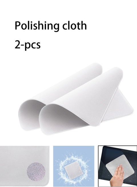 Microfiber Polishing Cloth 2-Pack, Multi-Purpose Cleaning Cloth for Screens, Lenses, Cars, and Jewelry