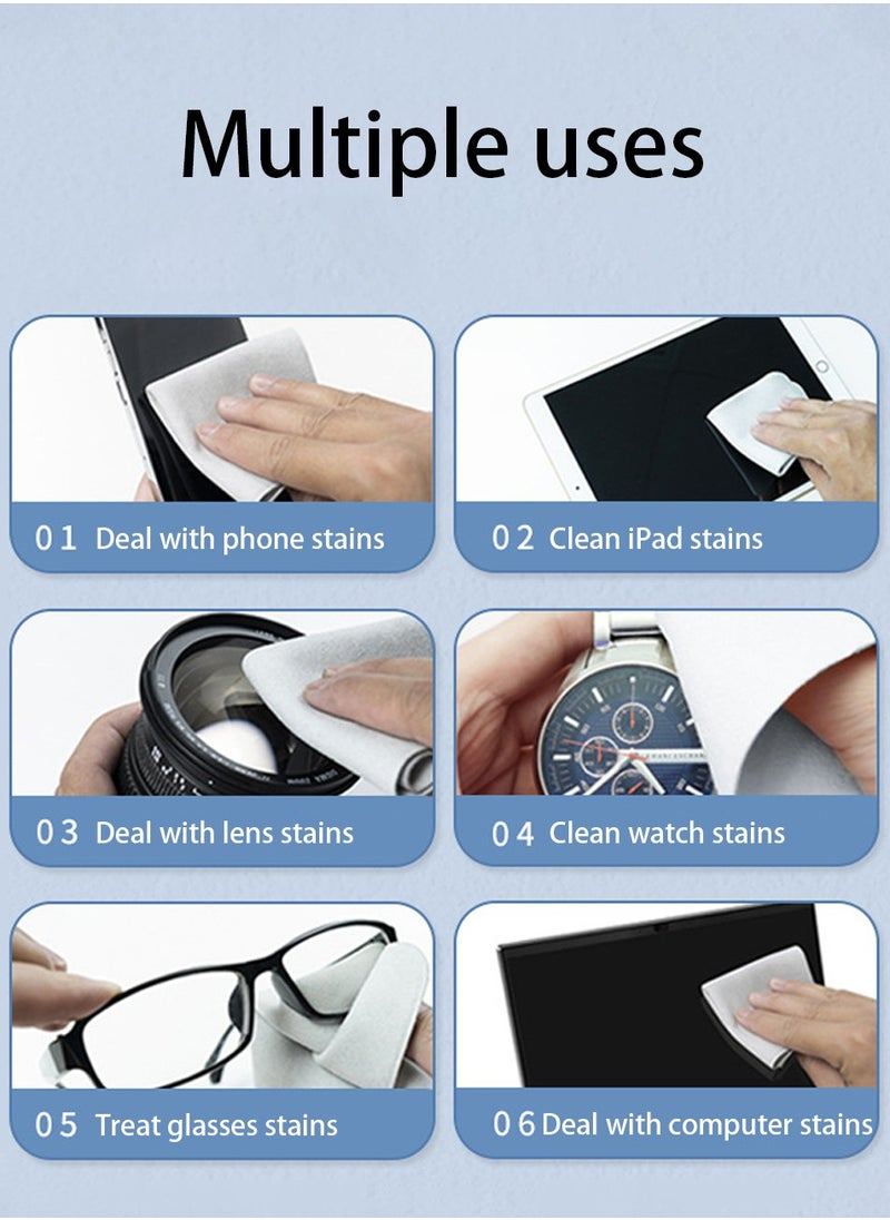 Microfiber Polishing Cloth 2-Pack, Multi-Purpose Cleaning Cloth for Screens, Lenses, Cars, and Jewelry