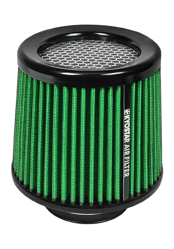 Kyostar Universal Green 3 Inch 76mm Air Intake Cone Filter Replacement - Image 1
