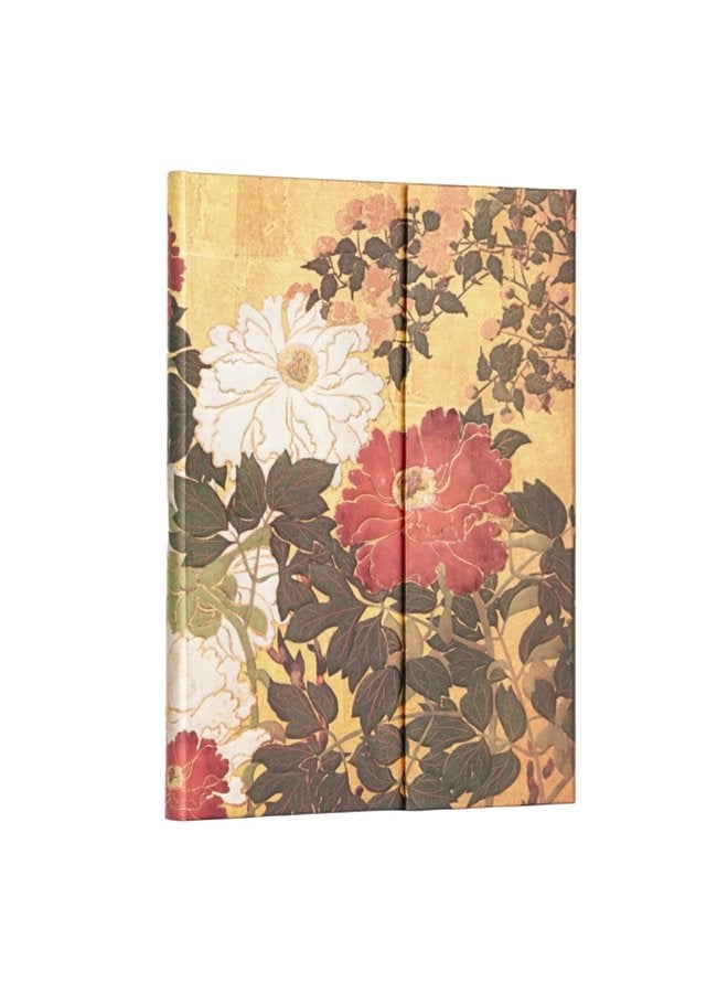 Natsu Rinpa Florals Midi Unlined Hardback Journal Wrap Closure - Hardback