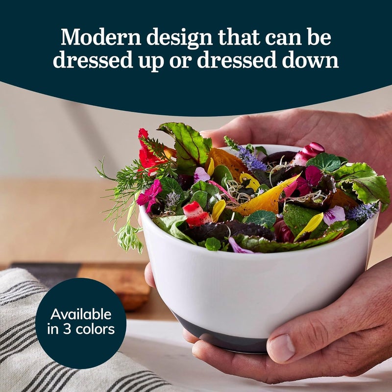 LIBBEY أطباق شوربة وسلطة من ليبي أوستن من البورسلين الوردي الهيمالايا، طراز حديث، مجموعة من 4 أطباق شوربة كبيرة قابلة للتكديس للاستخدام اليومي والمناسبات - Image 4