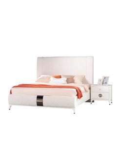 DANUBE HOME Aloha King Size Bed Modern Design Double Bedroom Furniture White 180x200cm  - Image 2