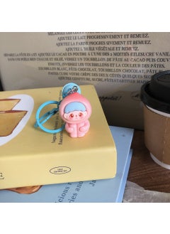 Generic 3D Fruit Bell Keychain Cute Students Accessory GiftThird generation three-dimensional fruit zaizai keychain [leg hugging peach] Third generation three-dimensional fruit zaizai keychain [leg hugging peach] 